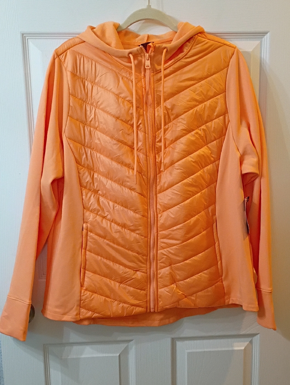 Avia Peach Quilted Hooded Puffer Jacket